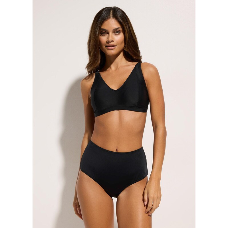 bonprix Bikiny s výstřihem do V (2dílná souprava) černá Žena