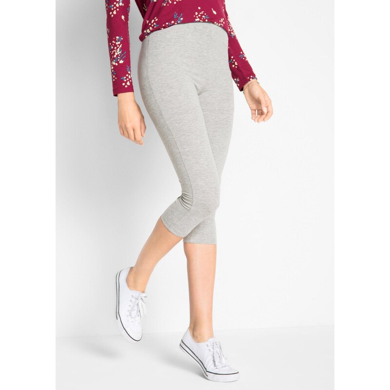 bonprix Capri legíny (2 ks v balení) šedá Žena 114212236