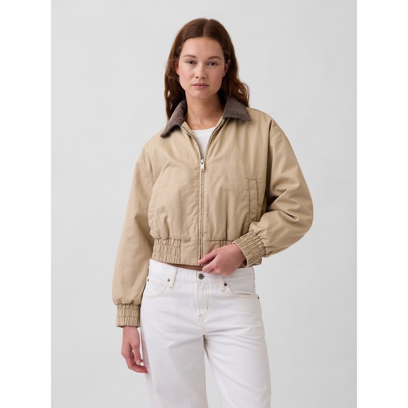 GAP Oversize bomberu z bavlny pro ženy 114297444