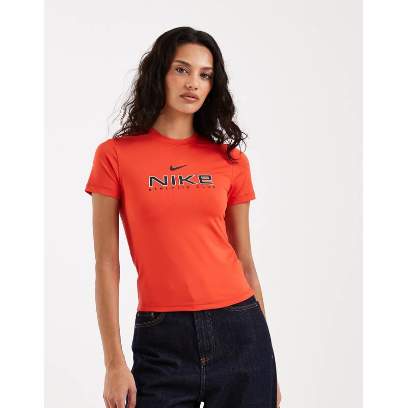 Nike Varsity graphic baby tee in red