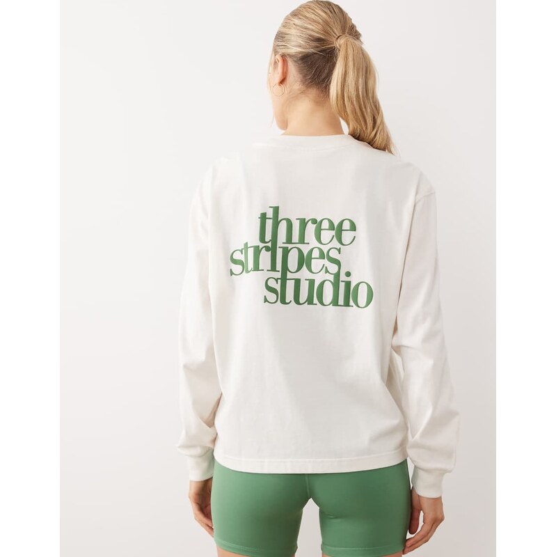 adidas Performance Three Stripes Studios long sleeve top in