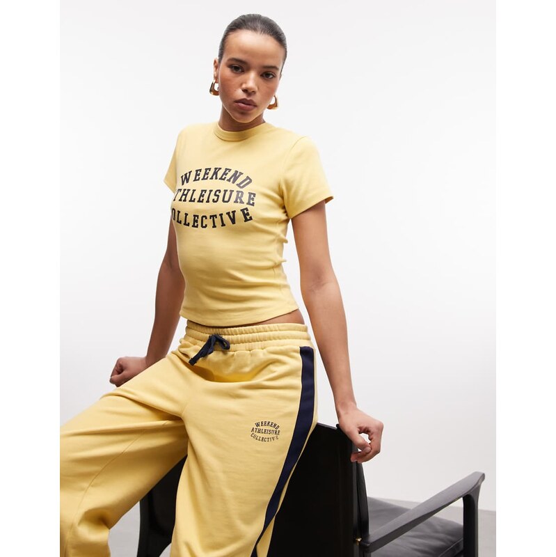 ASOS Weekend Collective Weekend Collective ribbed baby tee with 114215833
