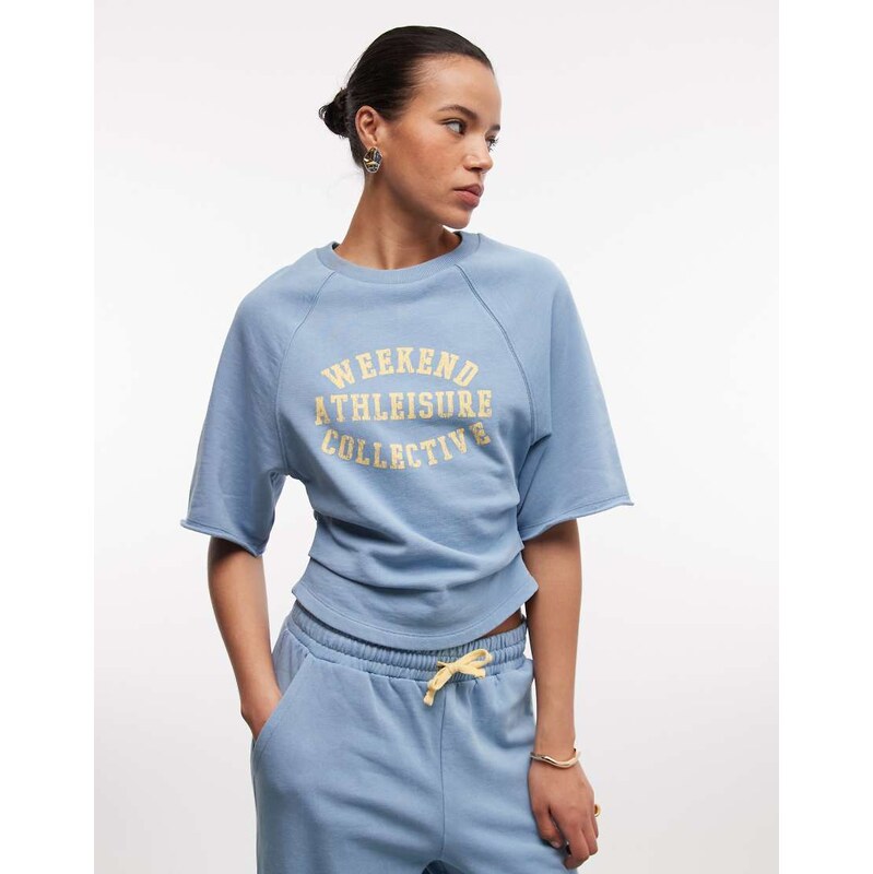 ASOS Weekend Collective Weekend Collective co-ord corset t-shirt with 114215835