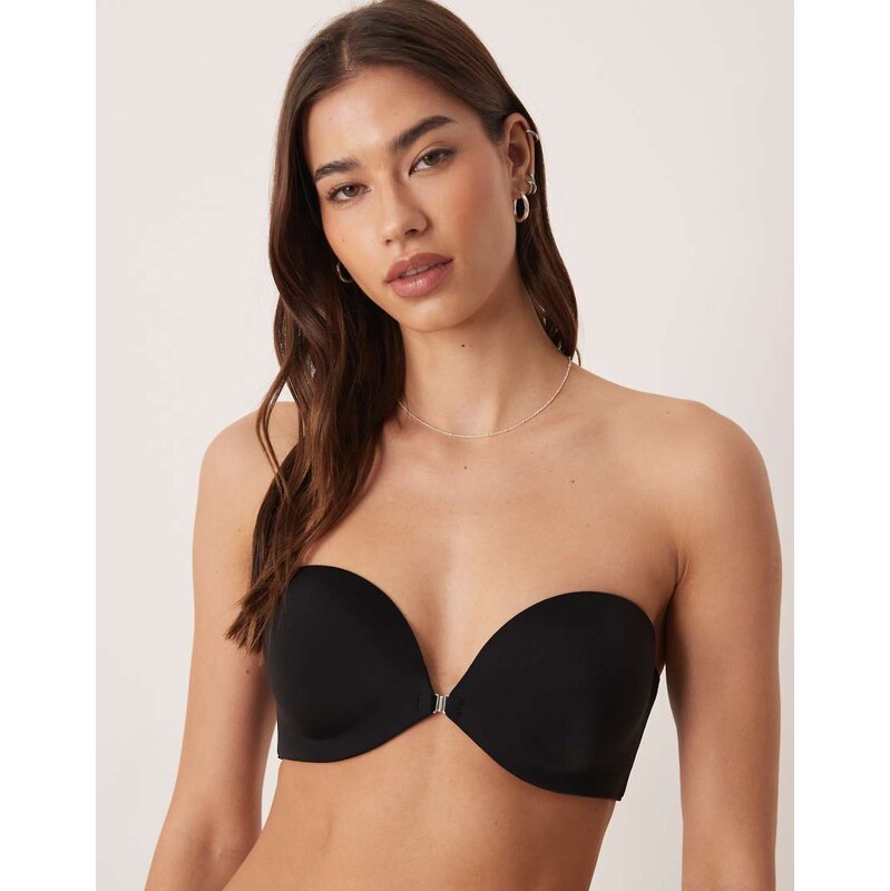 Calvin Klein Perfectly Fit front clasp strapless bra in black 114215869