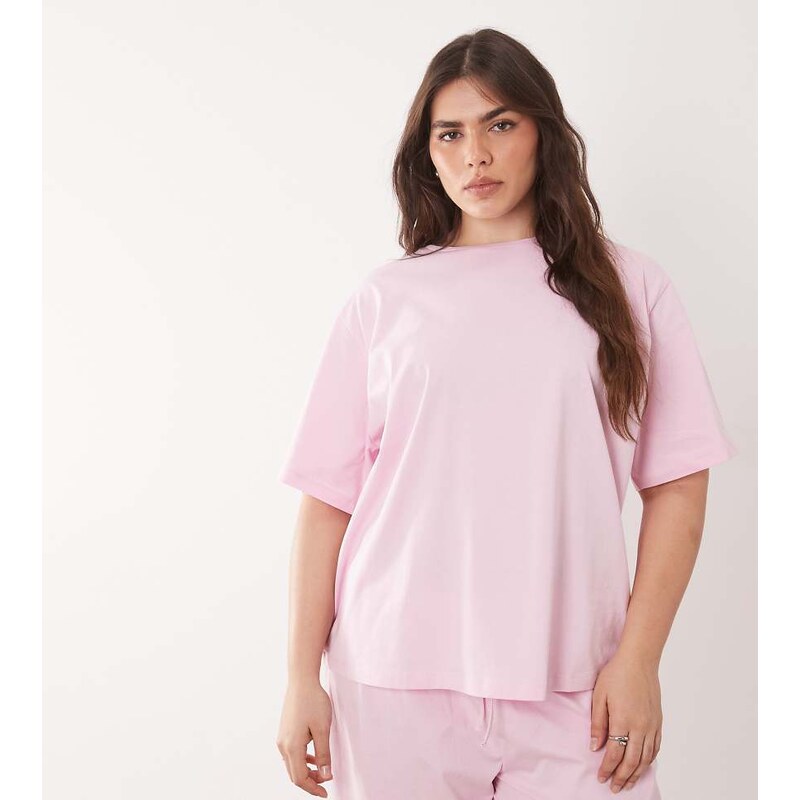 ASOS Curve ASOS DESIGN Curve mix & match cotton oversized pyjama tee 115521004