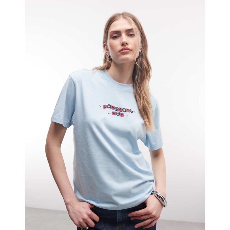 Carhartt WIP ABC t-shirt in light blue 114215875