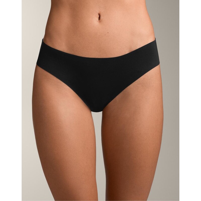 OYSHO 3 invisible polyamide blend cheeky brazilian briefs in dark 114215906