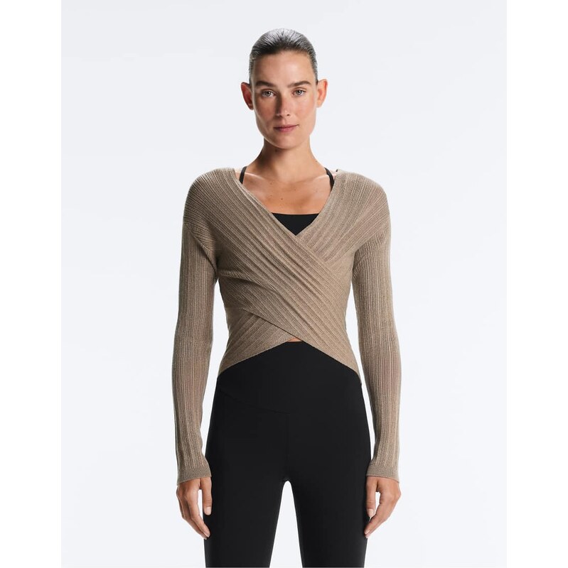 OYSHO Fine knit rib jumper in light brown 114215934