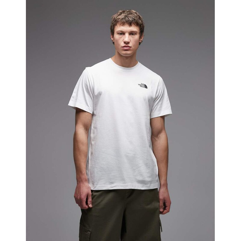 The North Face Mountain Sketch backprint t-shirt in white