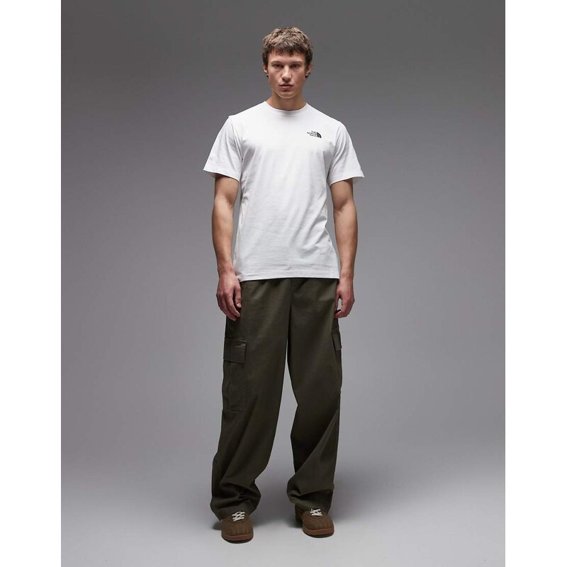 The North Face Mountain Sketch backprint t-shirt in white