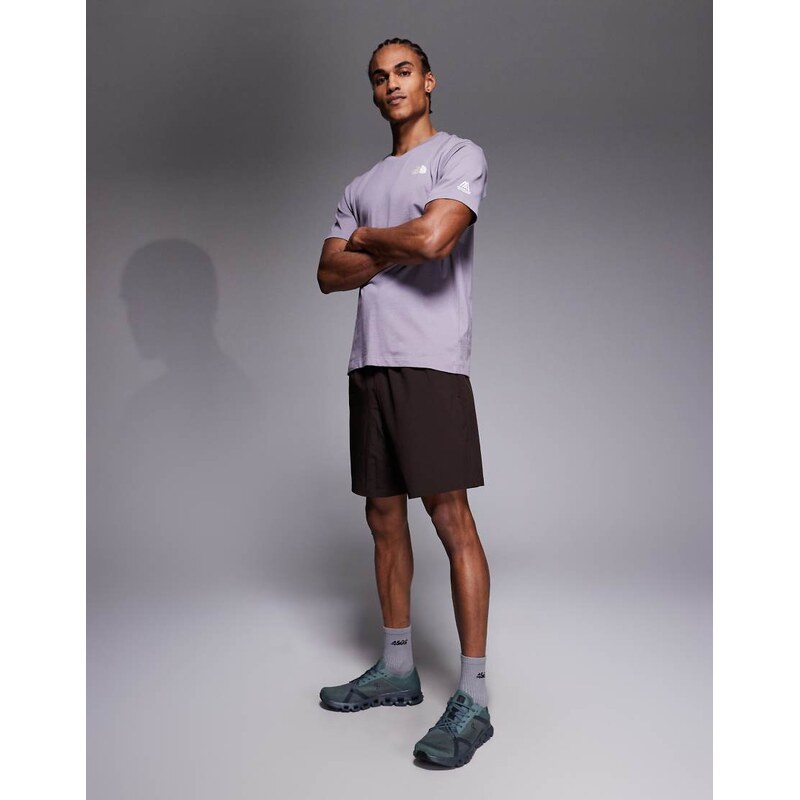 The North Face Mountain Athletics backprint t-shirt in grey