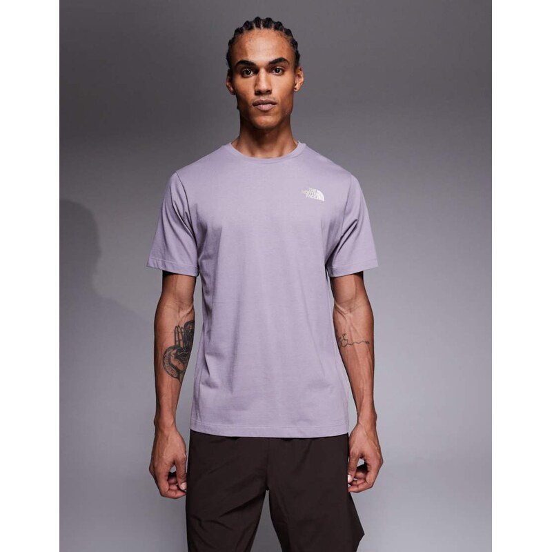The North Face Mountain Athletics backprint t-shirt in grey