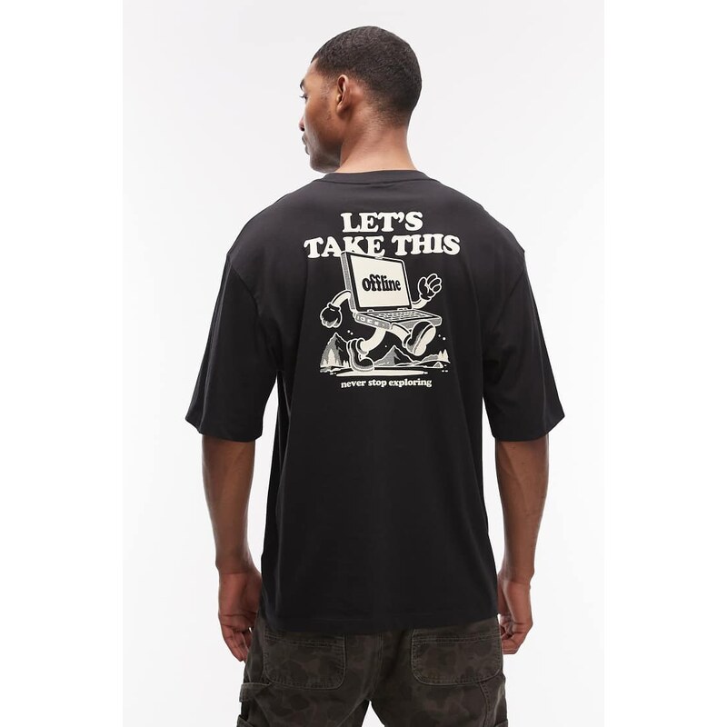 The North Face Explore backprint t-shirt in black