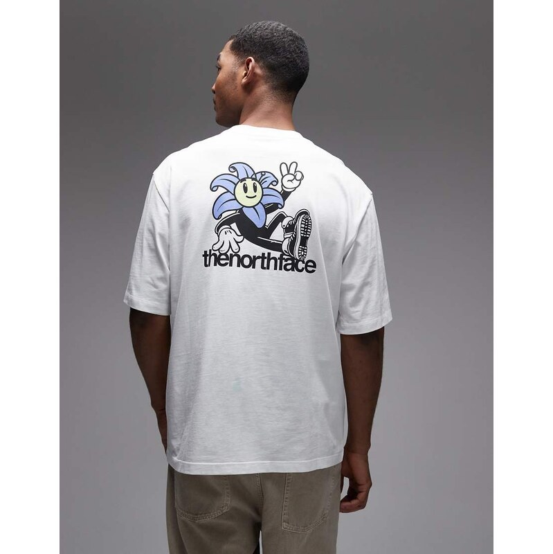 The North Face Blossom backprint oversized t-shirt in white