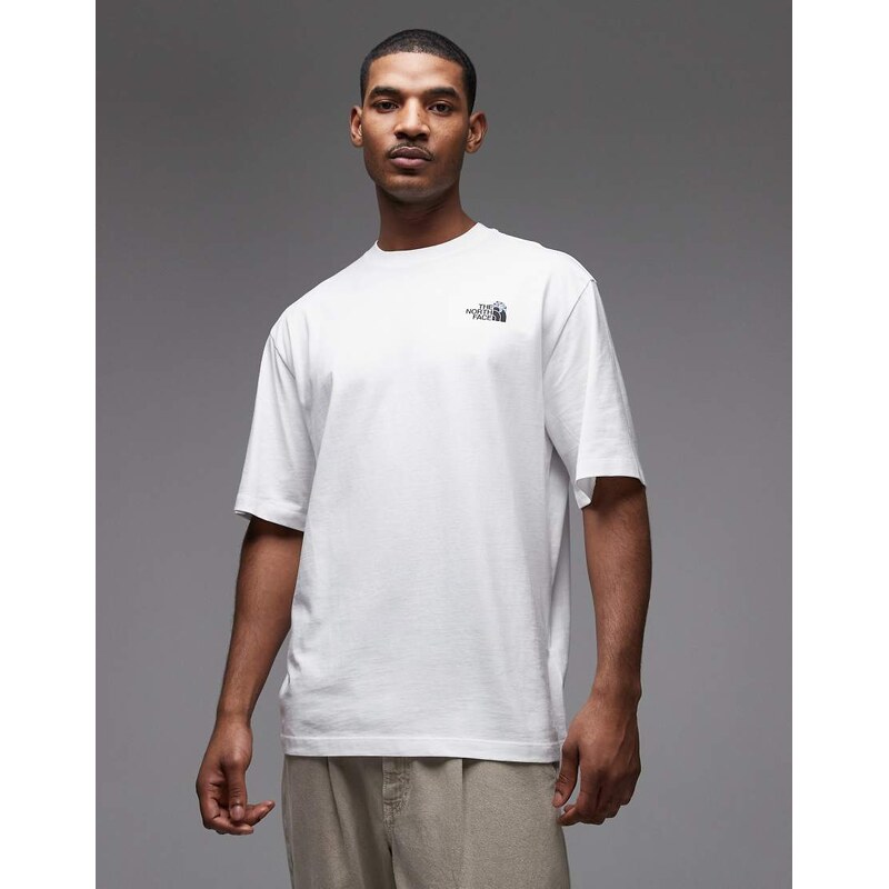 The North Face Blossom backprint oversized t-shirt in white