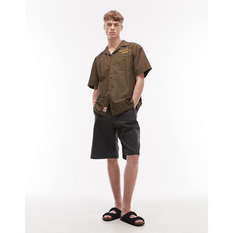 AllSaints Jackson denim jort in washed black