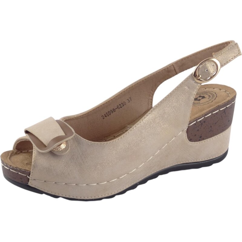 Jezzi sandály 24SD98 6230 beige gold 114216043