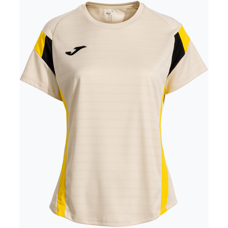 Dámské tenisové tričko Joma Montreal beige/yellow