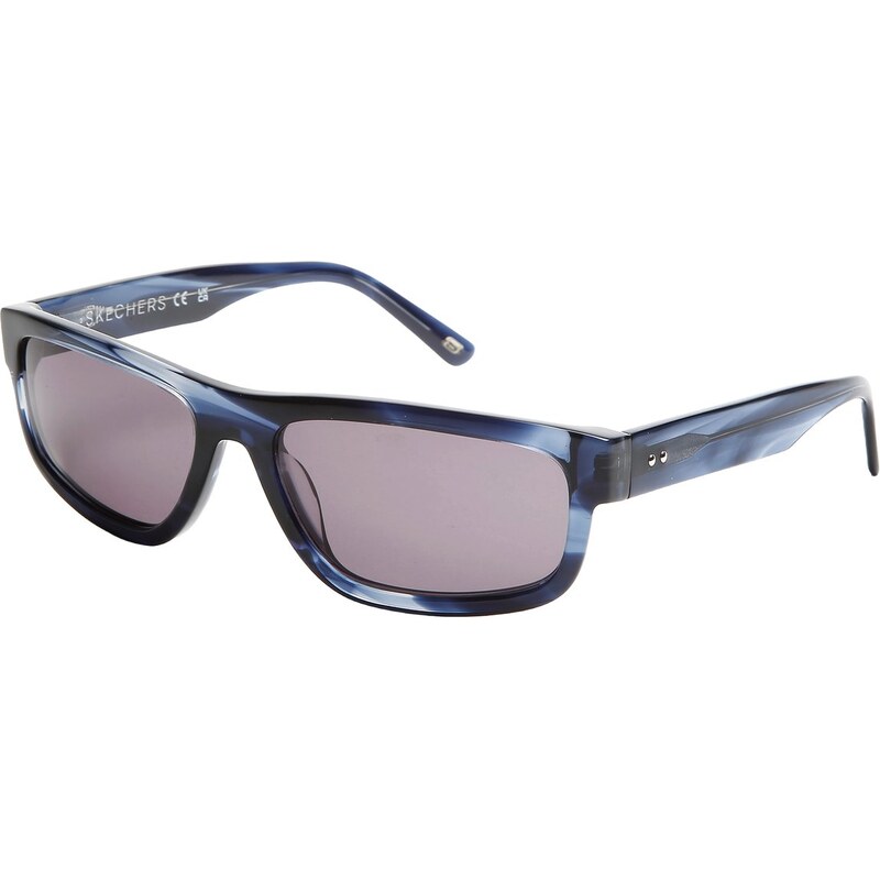 Skechers Muži Elevated Rectangle Shiny Horn sluneční brýle v