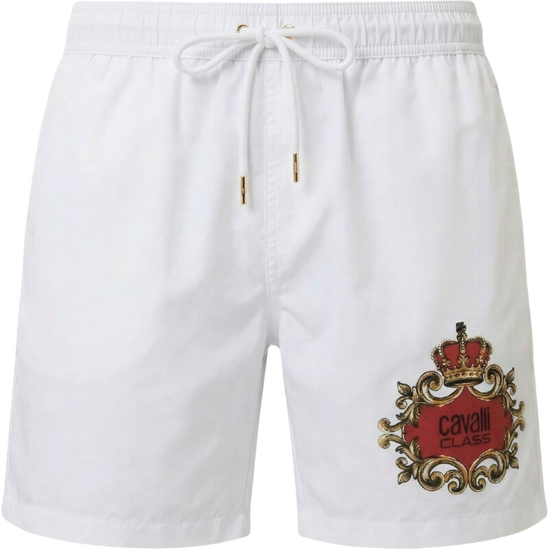 CAVALLI CLASS Logo White plavky
