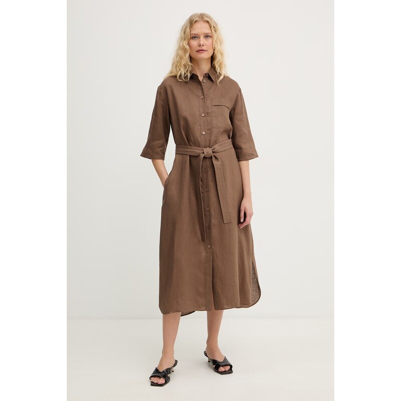 MM by Max Mara letní šaty lněné TABELLA 114219970