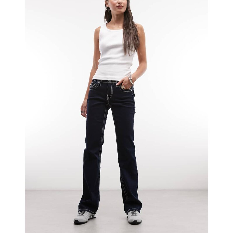 True Religion Becca mid rise bootcut jeans in body rinse-Blue