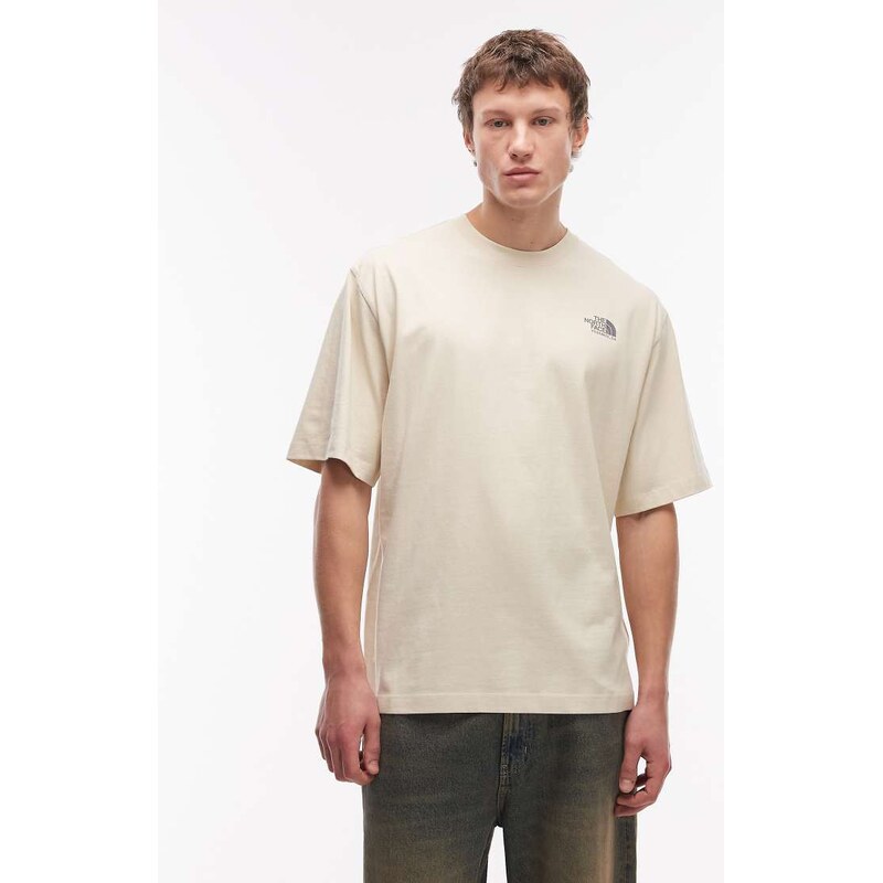 The North Face Plant and Flora backprint oversized t-shirt in beige-Neutral