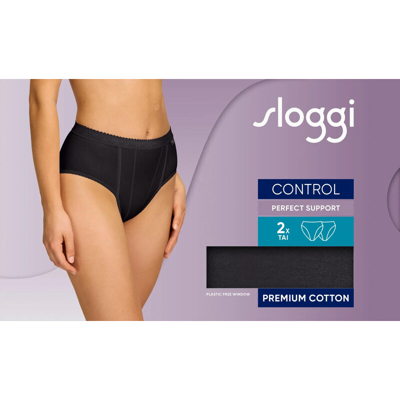 sloggi Control Tai 2P - BLACK - SLOGGI BLACK - SLOGGI 114309905