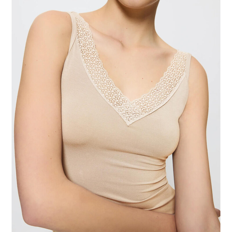Feel of Modal Tank Top - YELLOW - TRIUMPH YELLOW - TRIUMPH 114220140