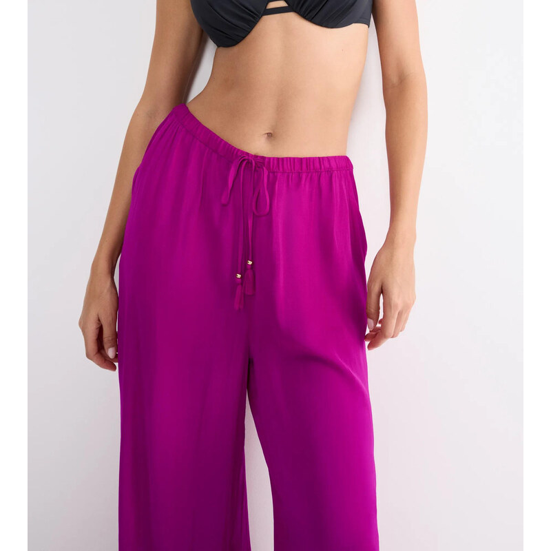 Summer Satin Trousers - RED - TRIUMPH RED - TRIUMPH 114220195