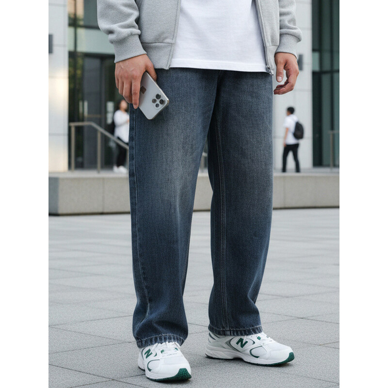 Pánské džíny baggy navy blue FashionStreet UX4480