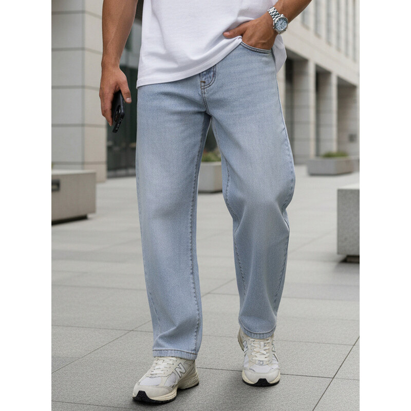 Pánské baggy džíny světle modré FashionStreet UX4476