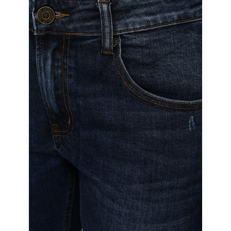Jeansy męskie slim fit granatowe model 22022553 - FashionStreet