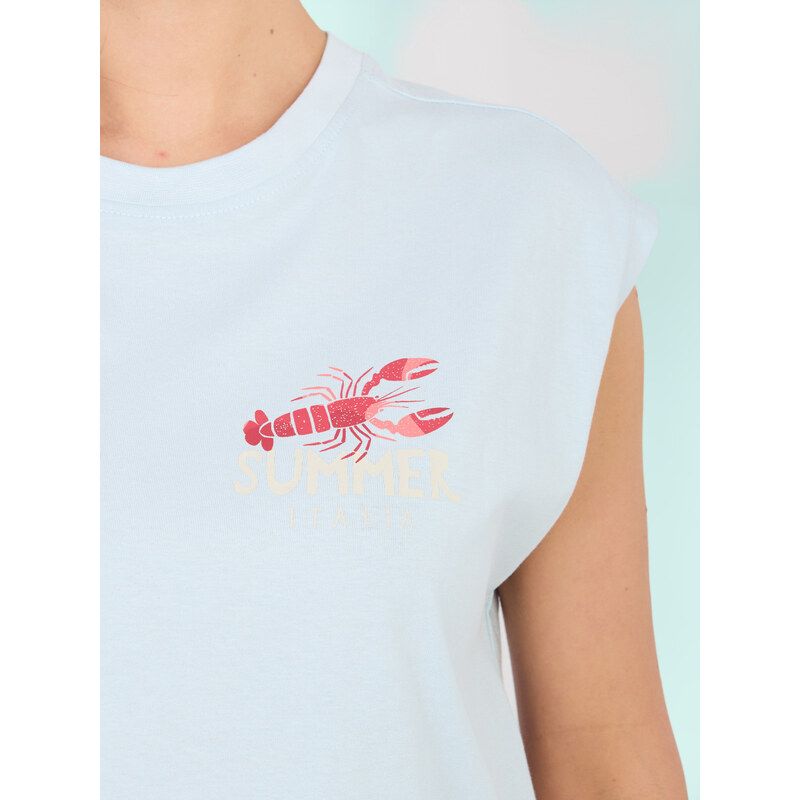 T shirt model 22024836 jasny niebieski - FPrice