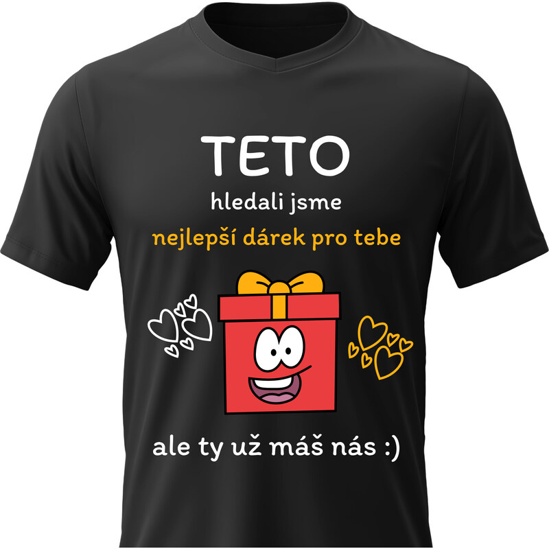 Dámské bavlněné tričko s potiskem - NEJLEPŠÍ DÁREK PRO TETU -
