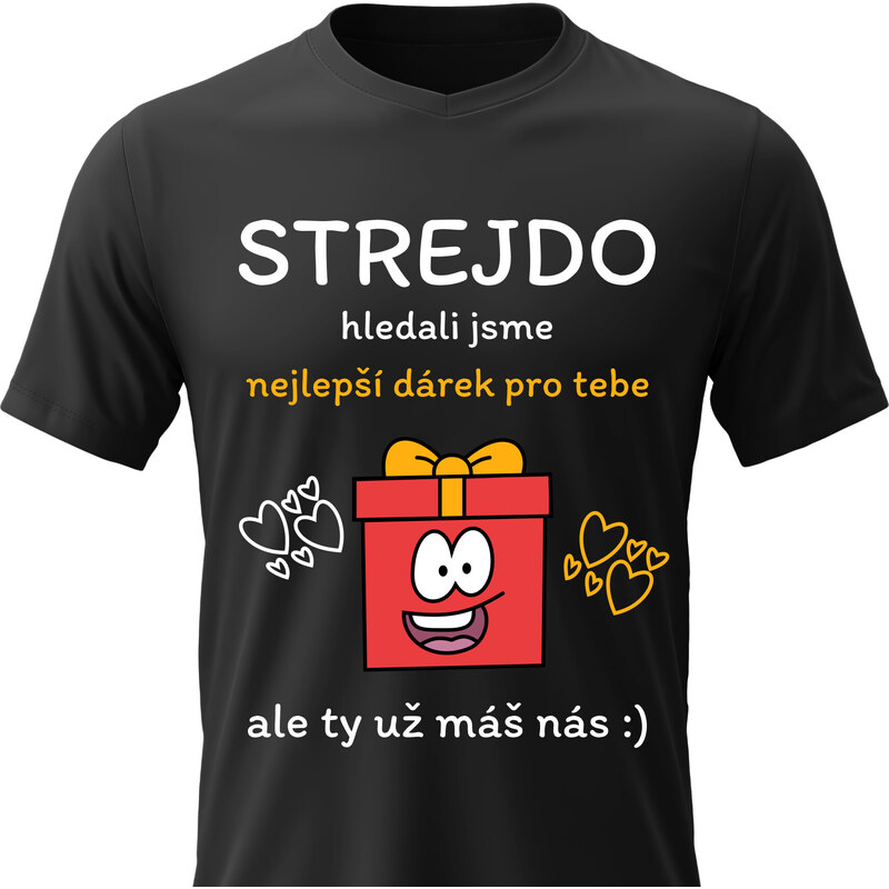 Pánské bavlněné tričko s potiskem - NEJLEPŠÍ DÁREK PRO STREJDU -