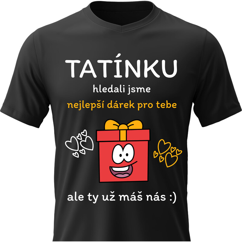 Pánské bavlněné tričko s potiskem - NEJLEPŠÍ DÁREK PRO TATÍNKA -