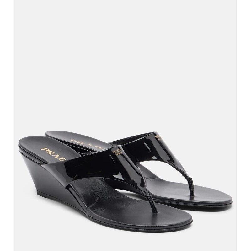 Prada Patent leather thong sandals
