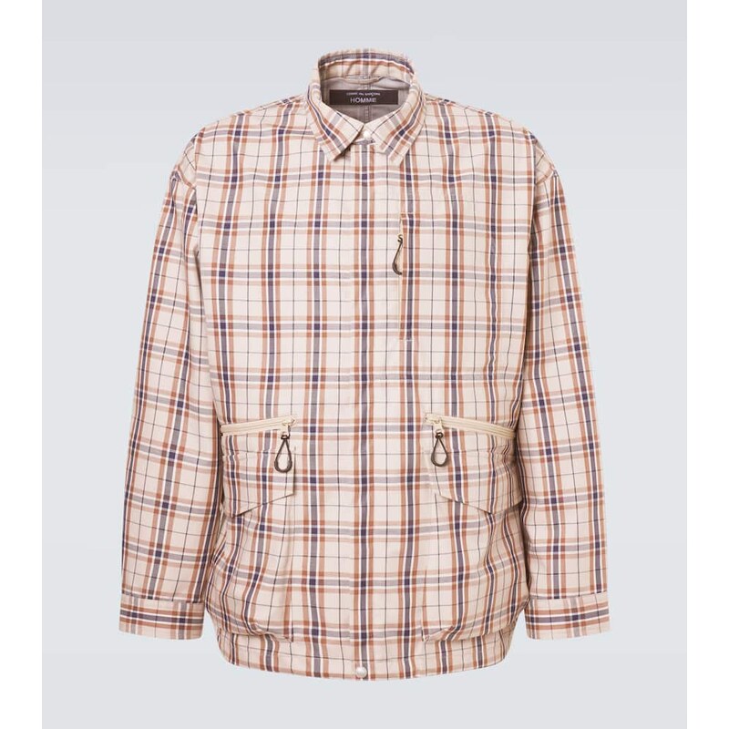 Comme des Garçons Homme Checked cotton-blend jacket