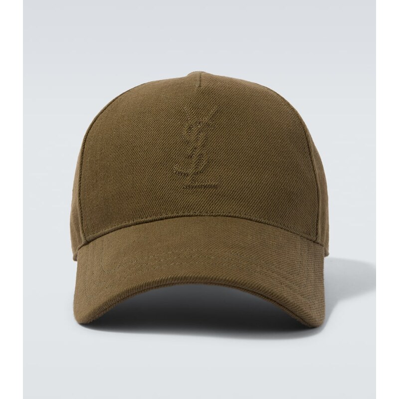 Saint Laurent Cassandre denim baseball cap
