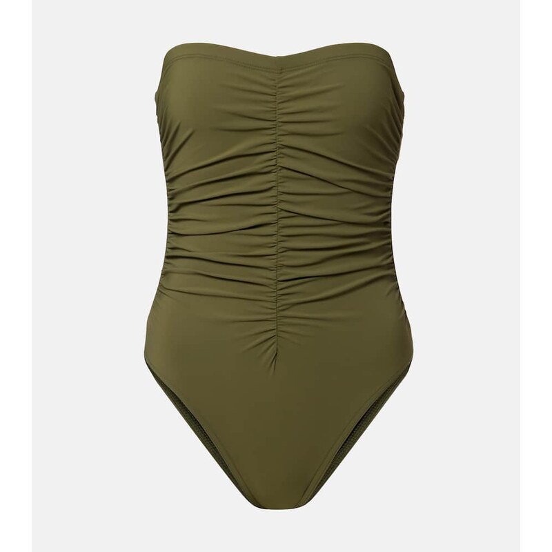 Karla Colletto Basics gathered swimsuit