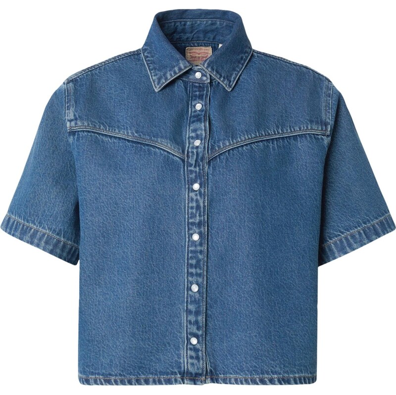 LEVI'S  Halenka 'Logan Short Sleeve Denim Shirt' modrá džínovina