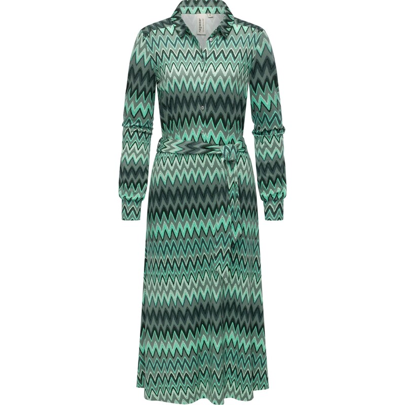 Ragwear Košilové šaty Plantee zelená / smaragdová / jedle /