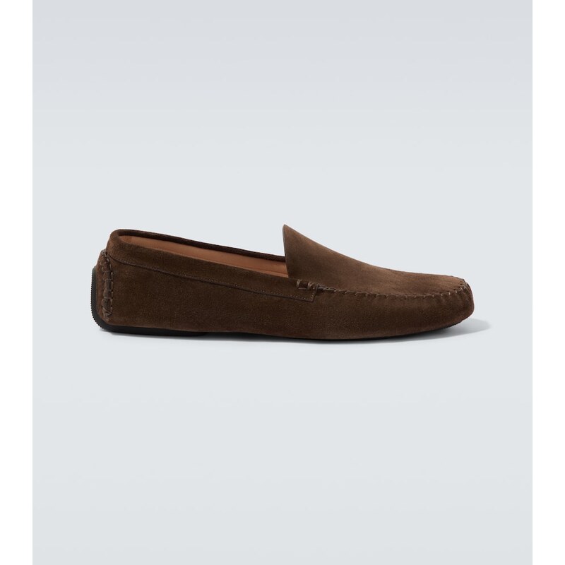The Row New Lucca suede slip-on shoes