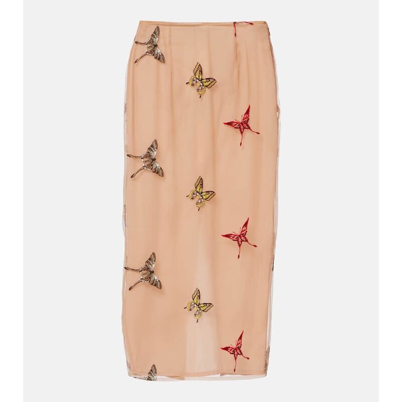 Blumarine AppliquÃ midi skirt