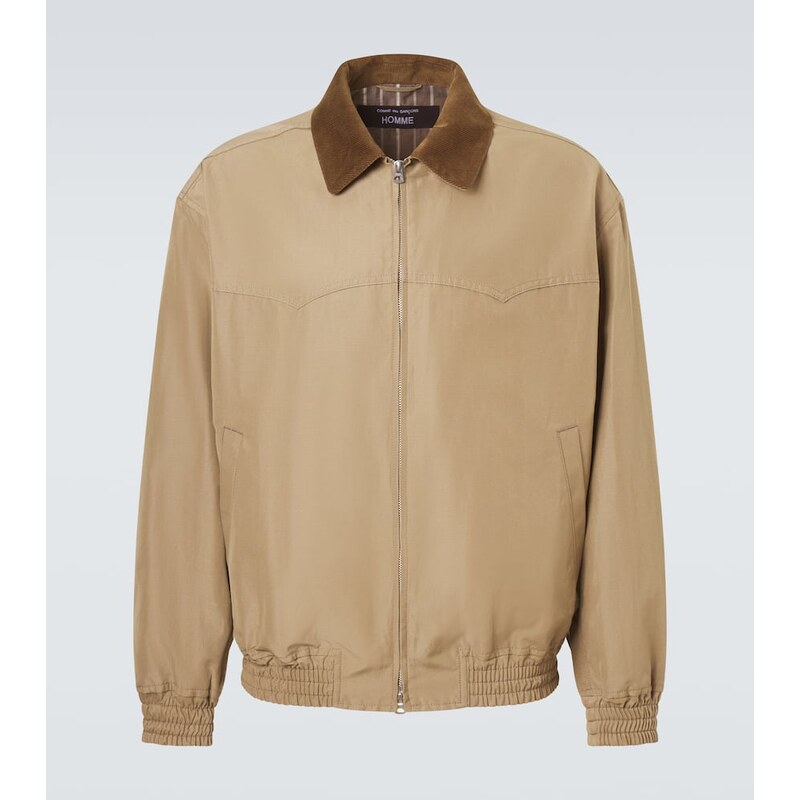 Comme des Garçons Homme Corduroy-trimmed blouson jacket