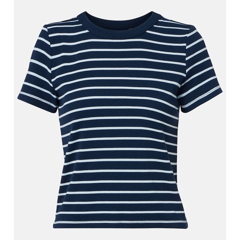 Velvet Brenda striped cotton-blend T-shirt