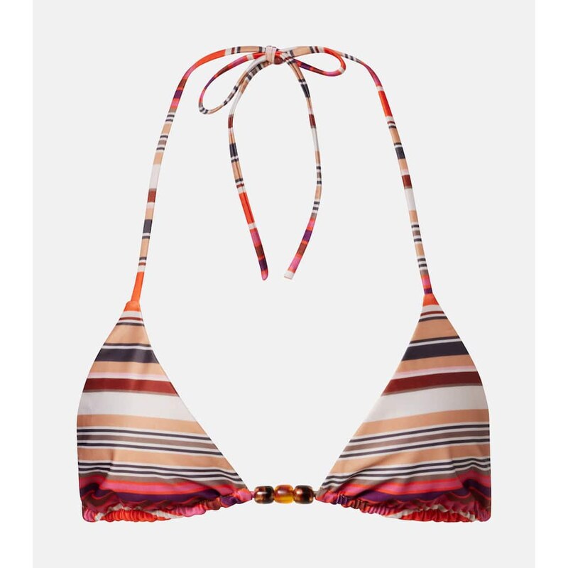 Faithfull Leone striped bikini top