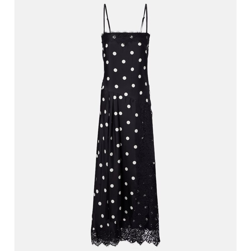 Sportmax Capo polka-dot silk slip dress