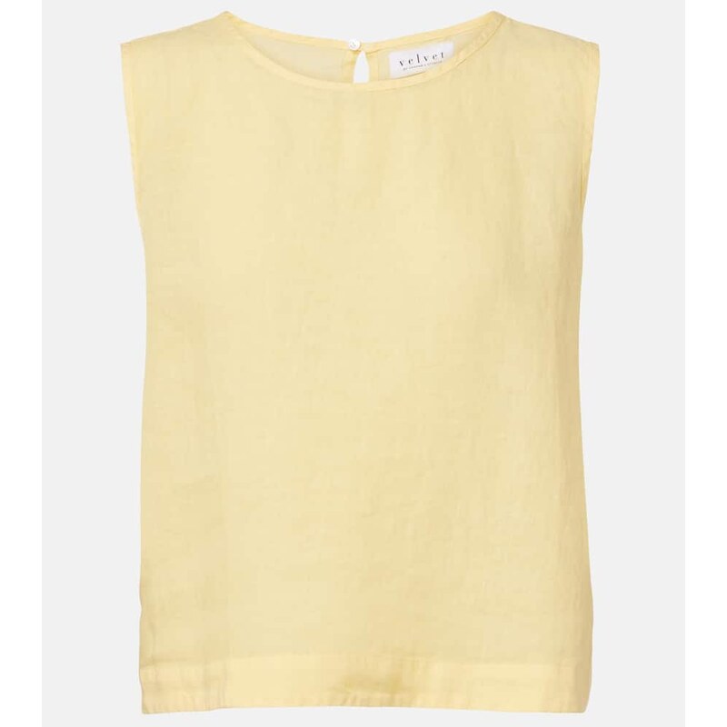 Velvet Maxine linen top